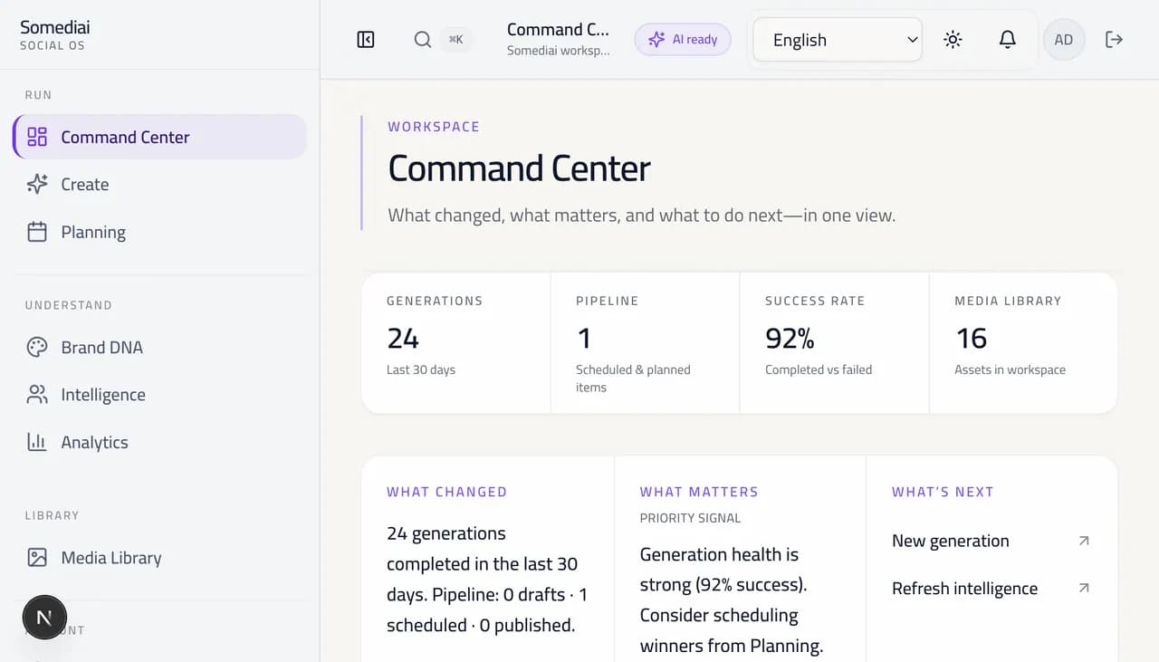 Command Center product preview
